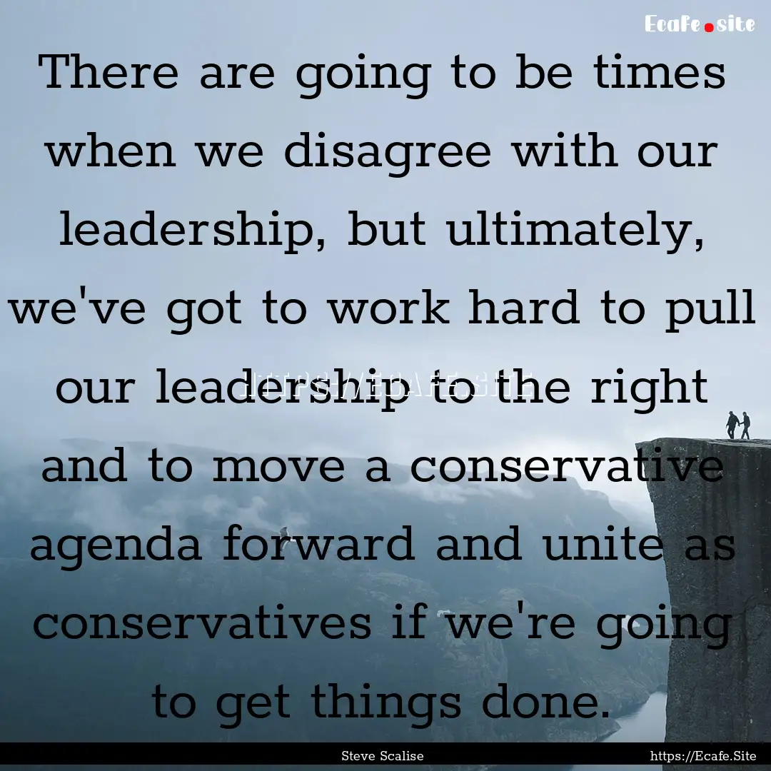 There are going to be times when we disagree.... : Quote by Steve Scalise