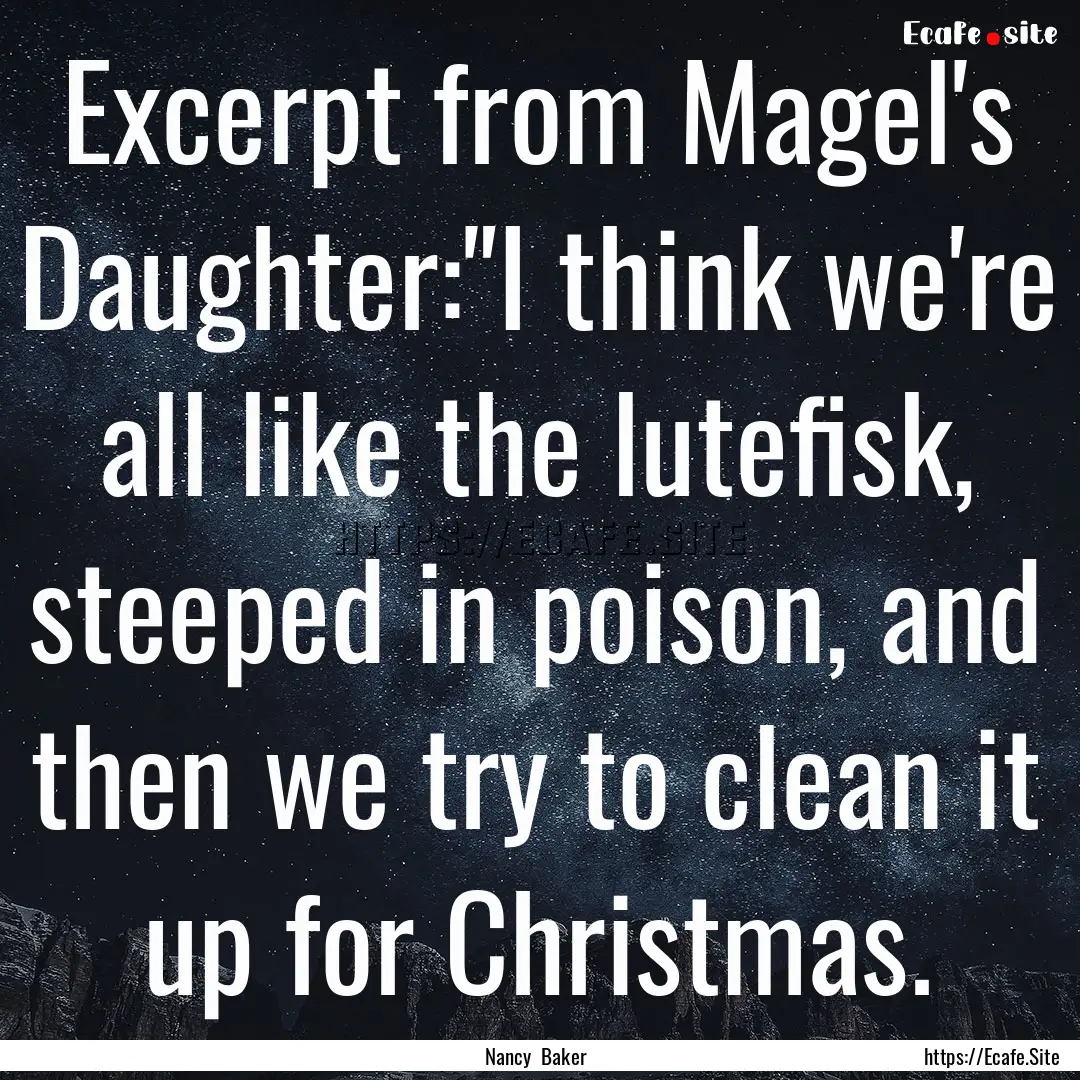 Excerpt from Magel's Daughter: