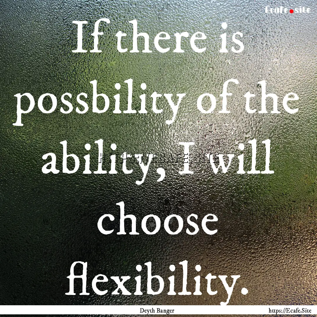 If there is possbility of the ability, I.... : Quote by Deyth Banger