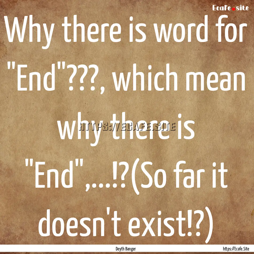 Why there is word for 