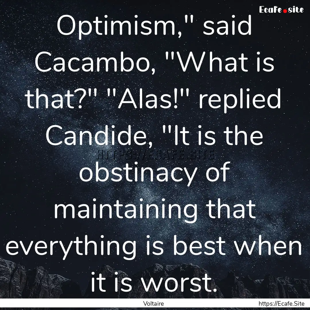 Optimism,