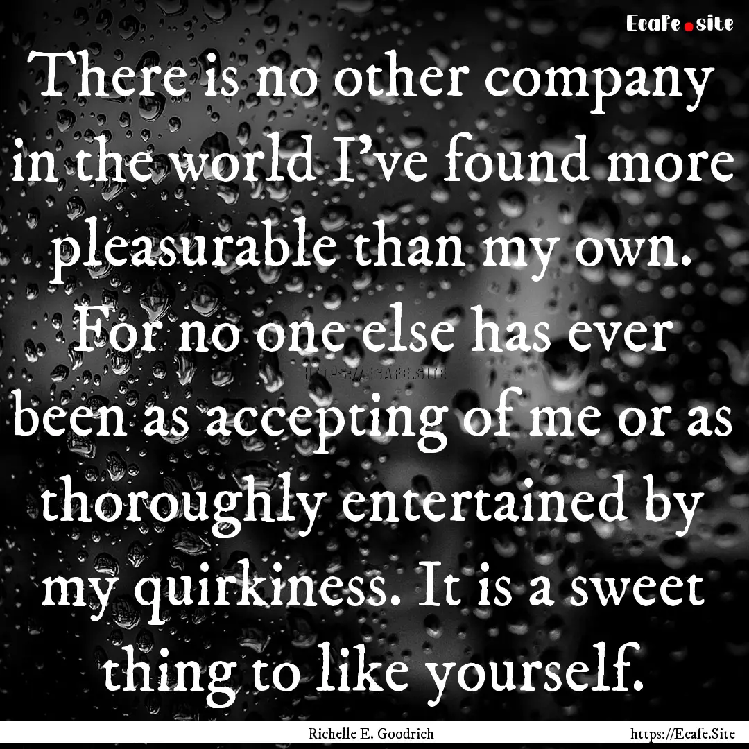 There is no other company in the world I've.... : Quote by Richelle E. Goodrich