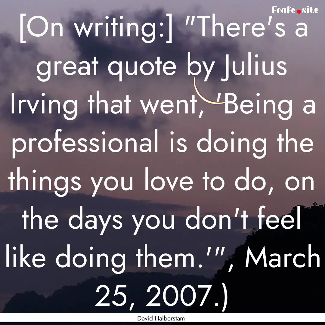 [On writing:] 