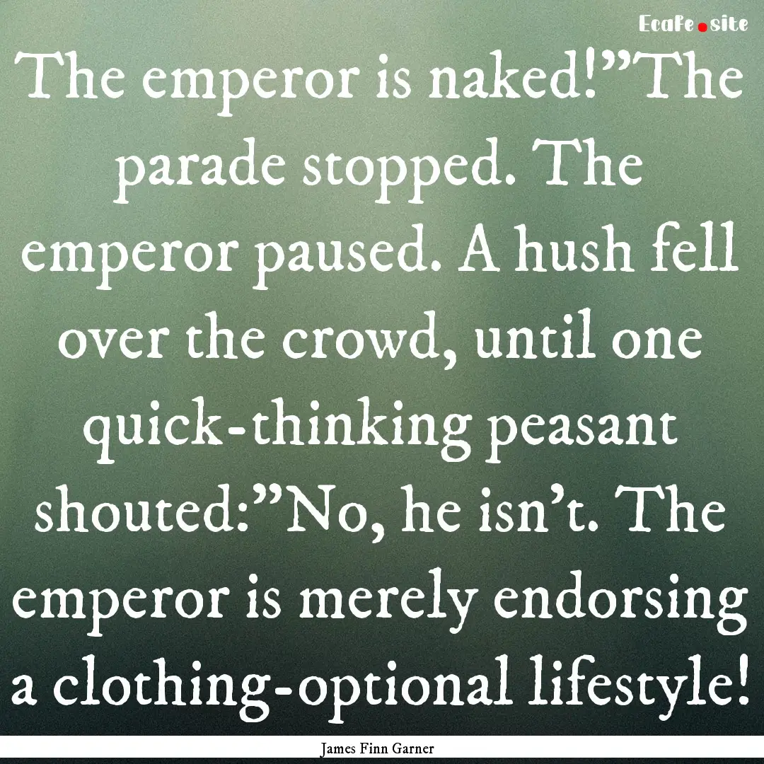 The emperor is naked!