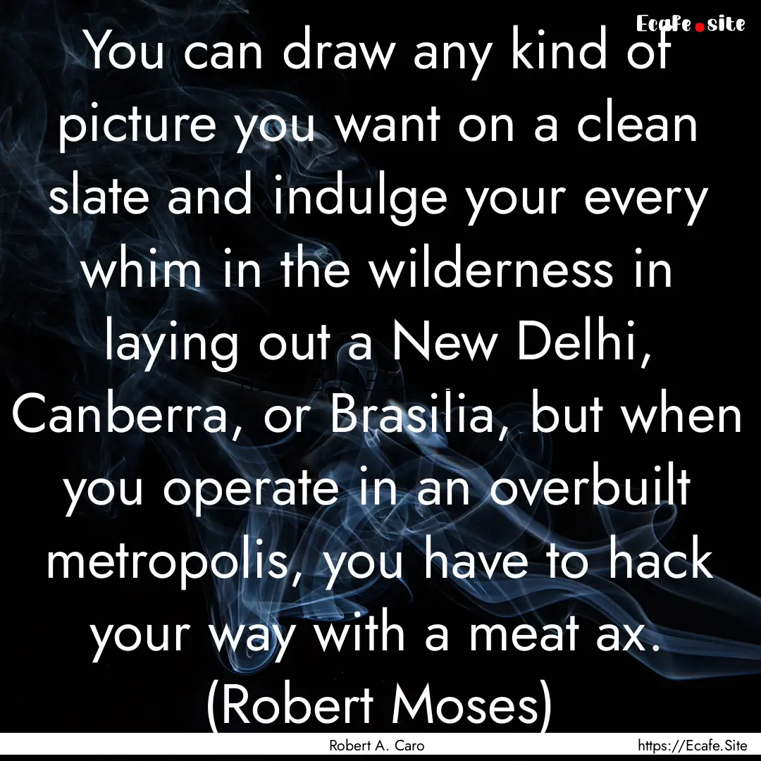 You can draw any kind of picture you want.... : Quote by Robert A. Caro