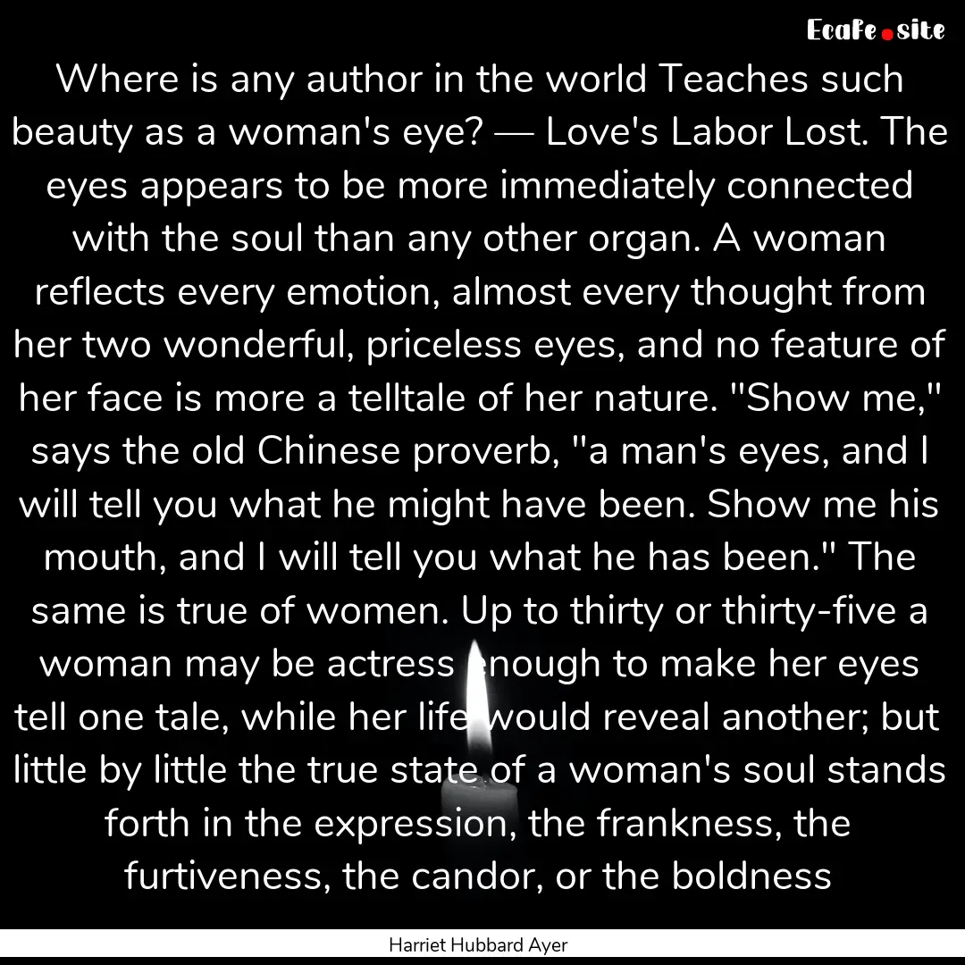 Where is any author in the world Teaches.... : Quote by Harriet Hubbard Ayer