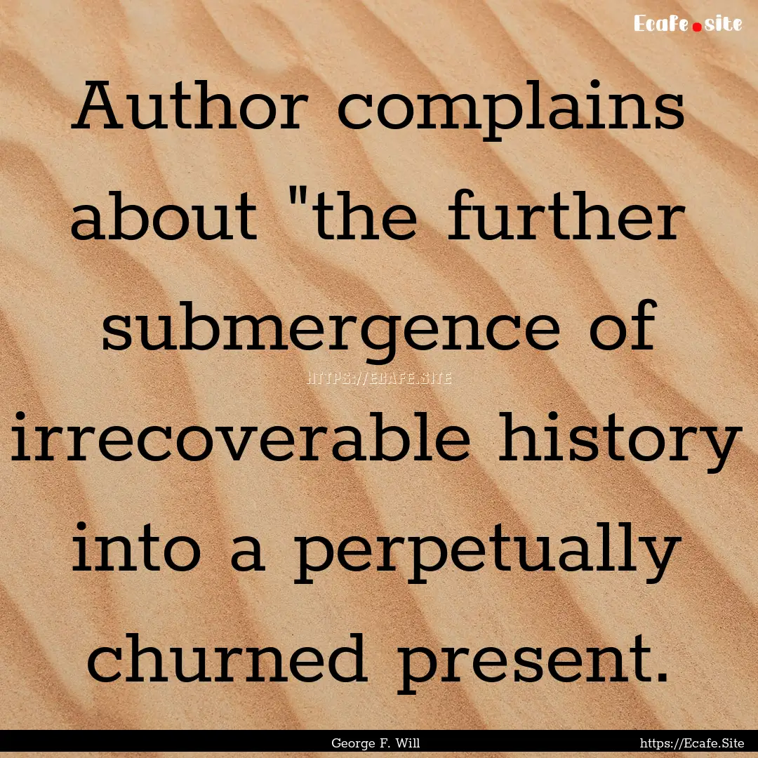 Author complains about 