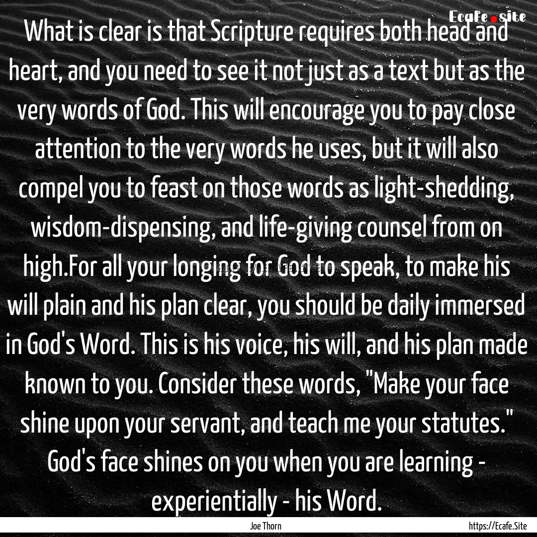 What is clear is that Scripture requires.... : Quote by Joe Thorn