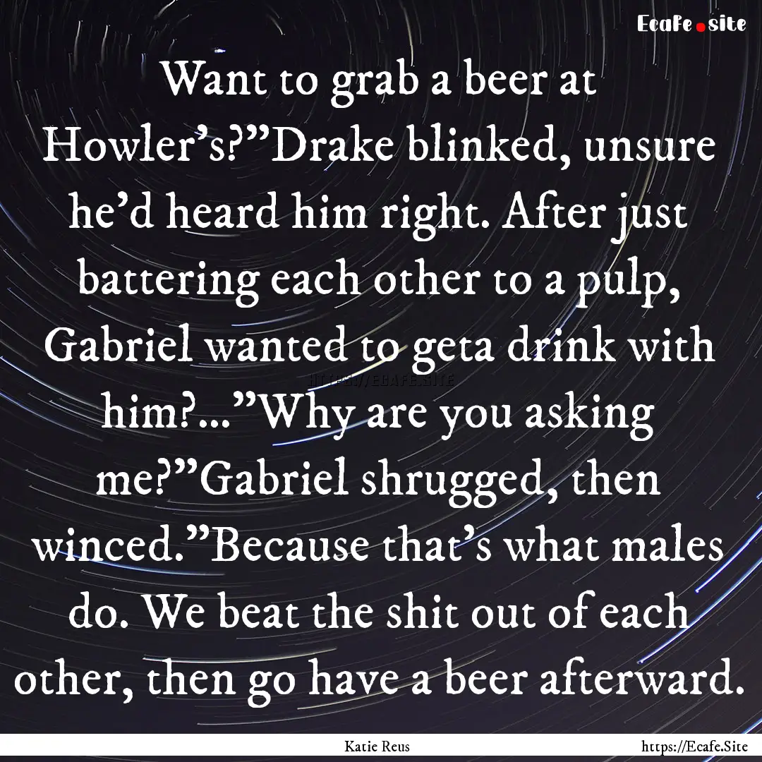 Want to grab a beer at Howler's?