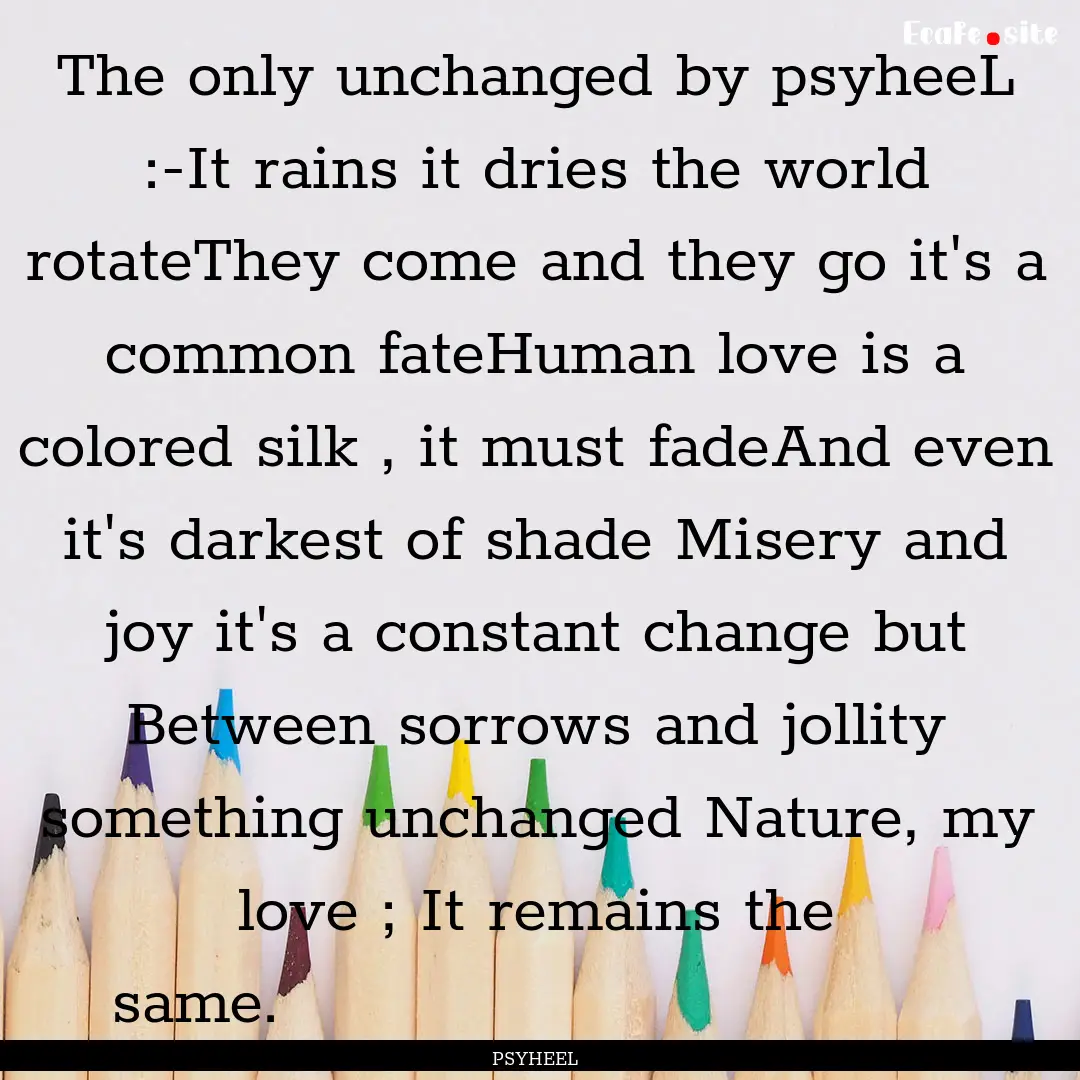 The only unchanged by psyheeL :-It rains.... : Quote by PSYHEEL