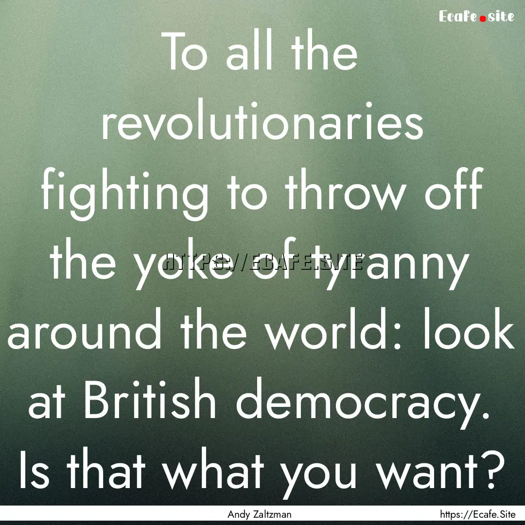 To all the revolutionaries fighting to throw.... : Quote by Andy Zaltzman