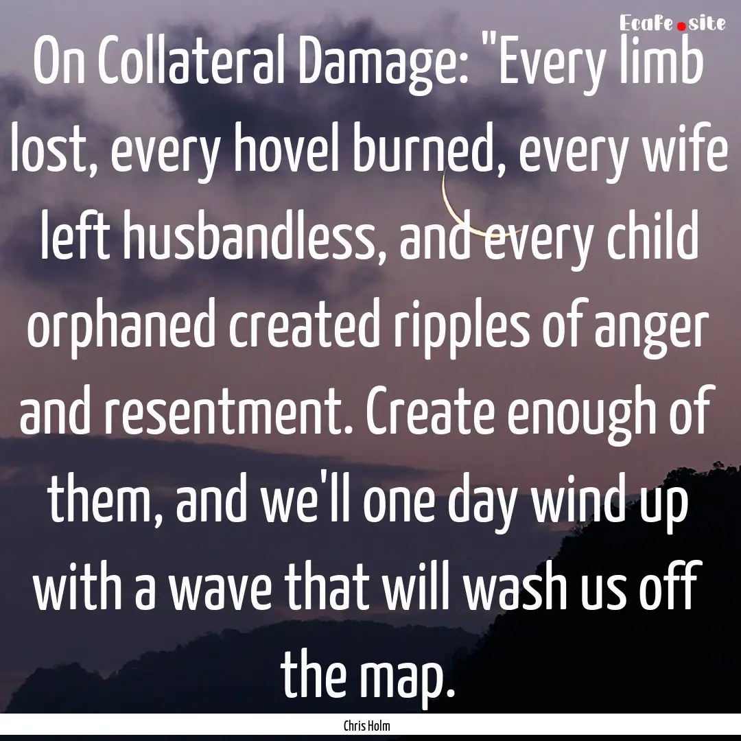 On Collateral Damage: 