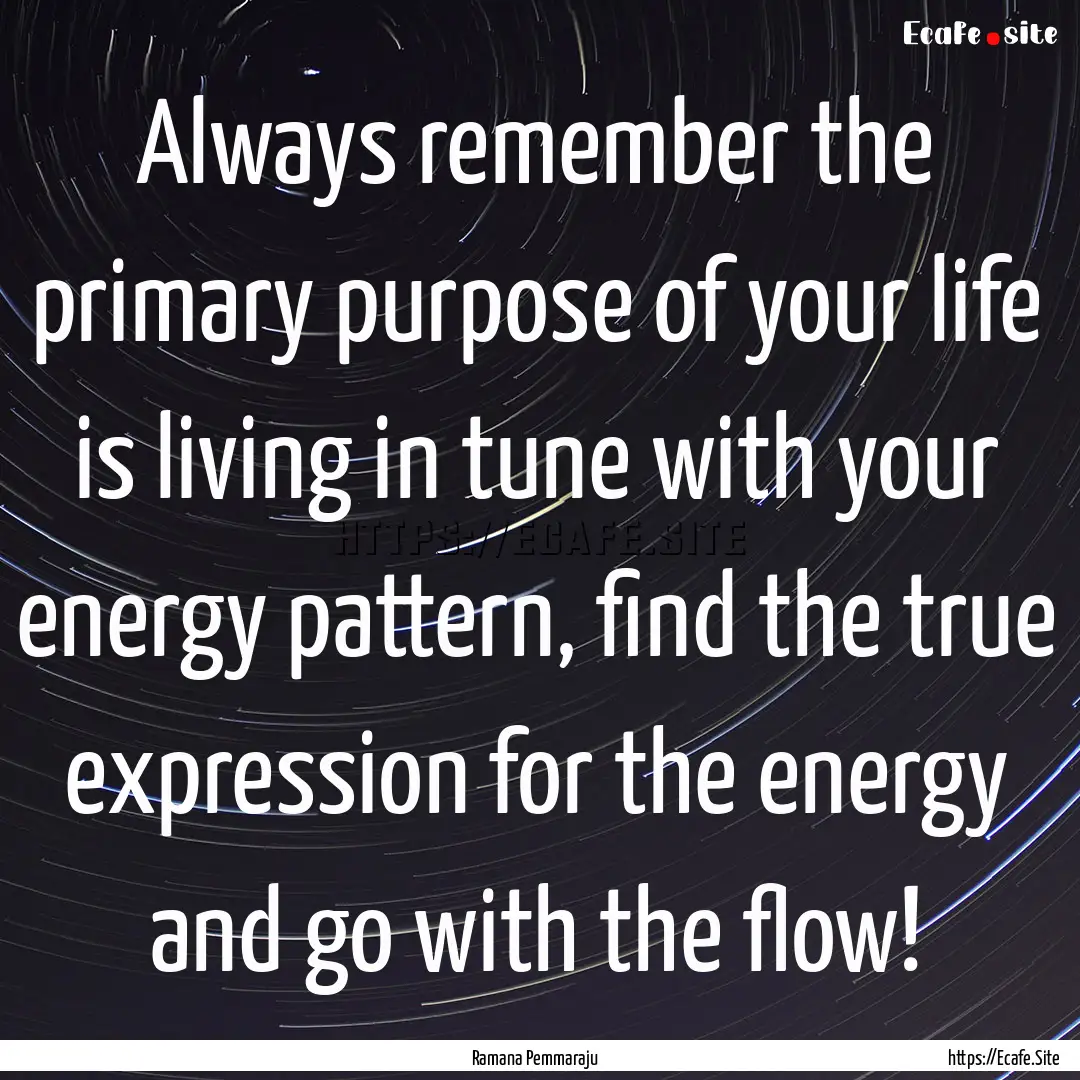 Always remember the primary purpose of your.... : Quote by Ramana Pemmaraju