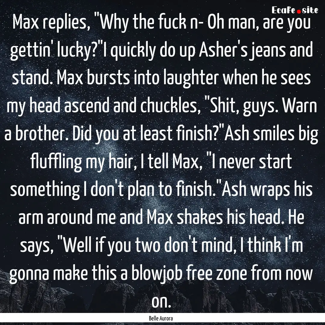 Max replies, 