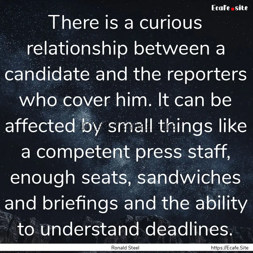 There is a curious relationship between a.... : Quote by Ronald Steel