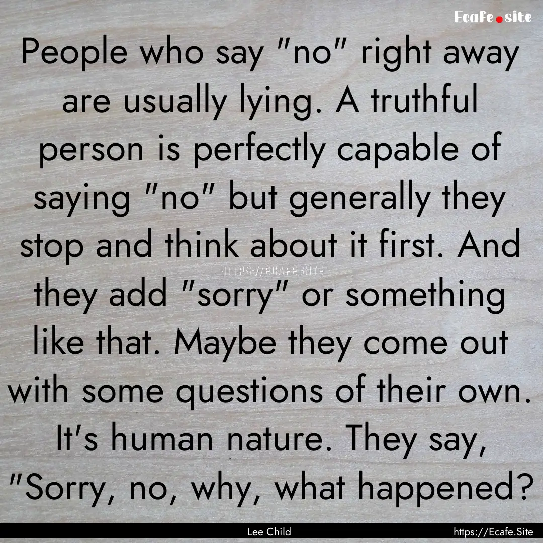 People who say 