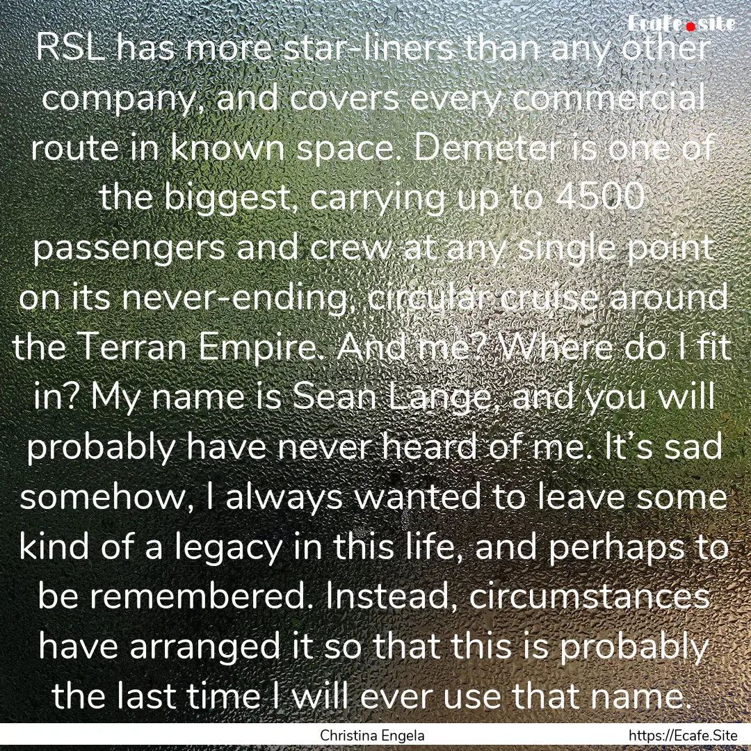 RSL has more star-liners than any other company,.... : Quote by Christina Engela