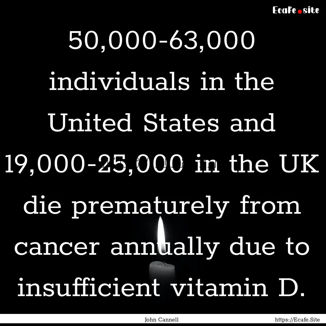 50,000-63,000 individuals in the United States.... : Quote by John Cannell