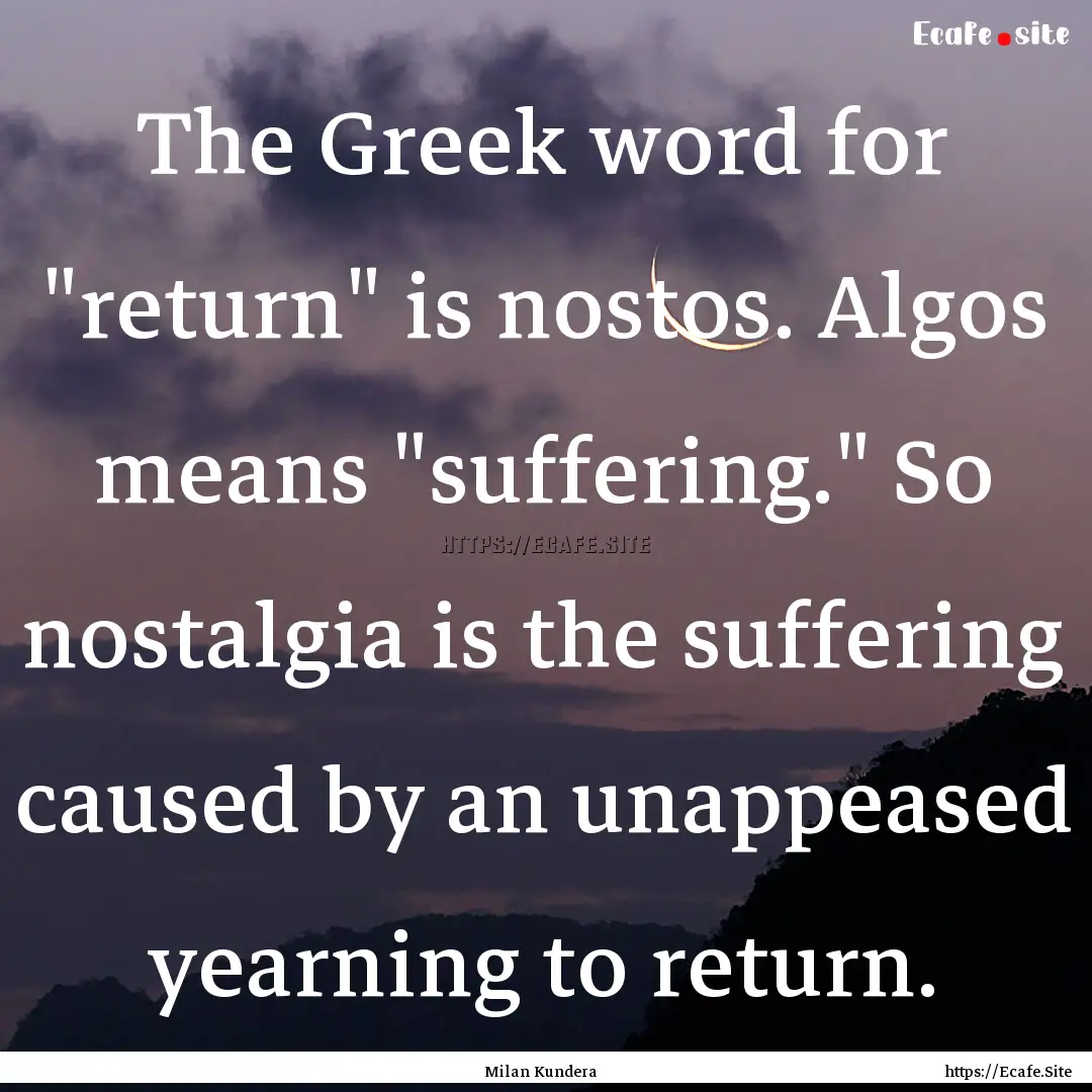 The Greek word for 