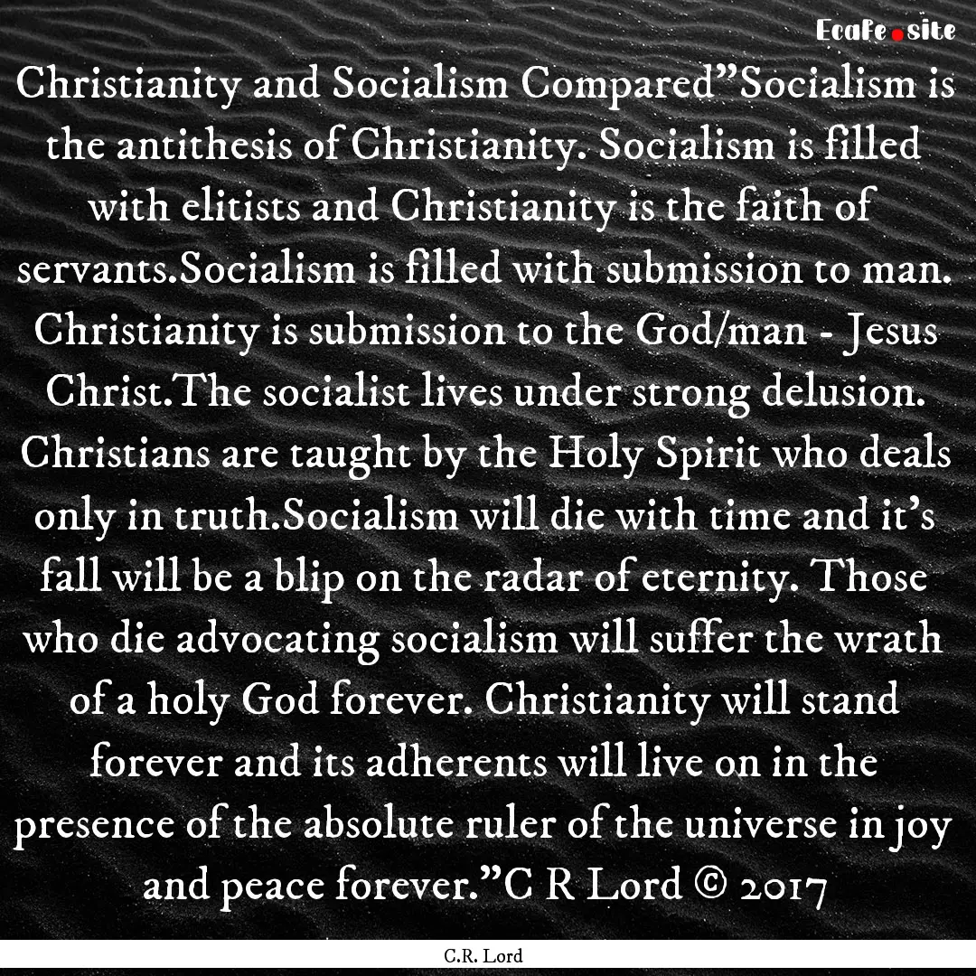 Christianity and Socialism Compared