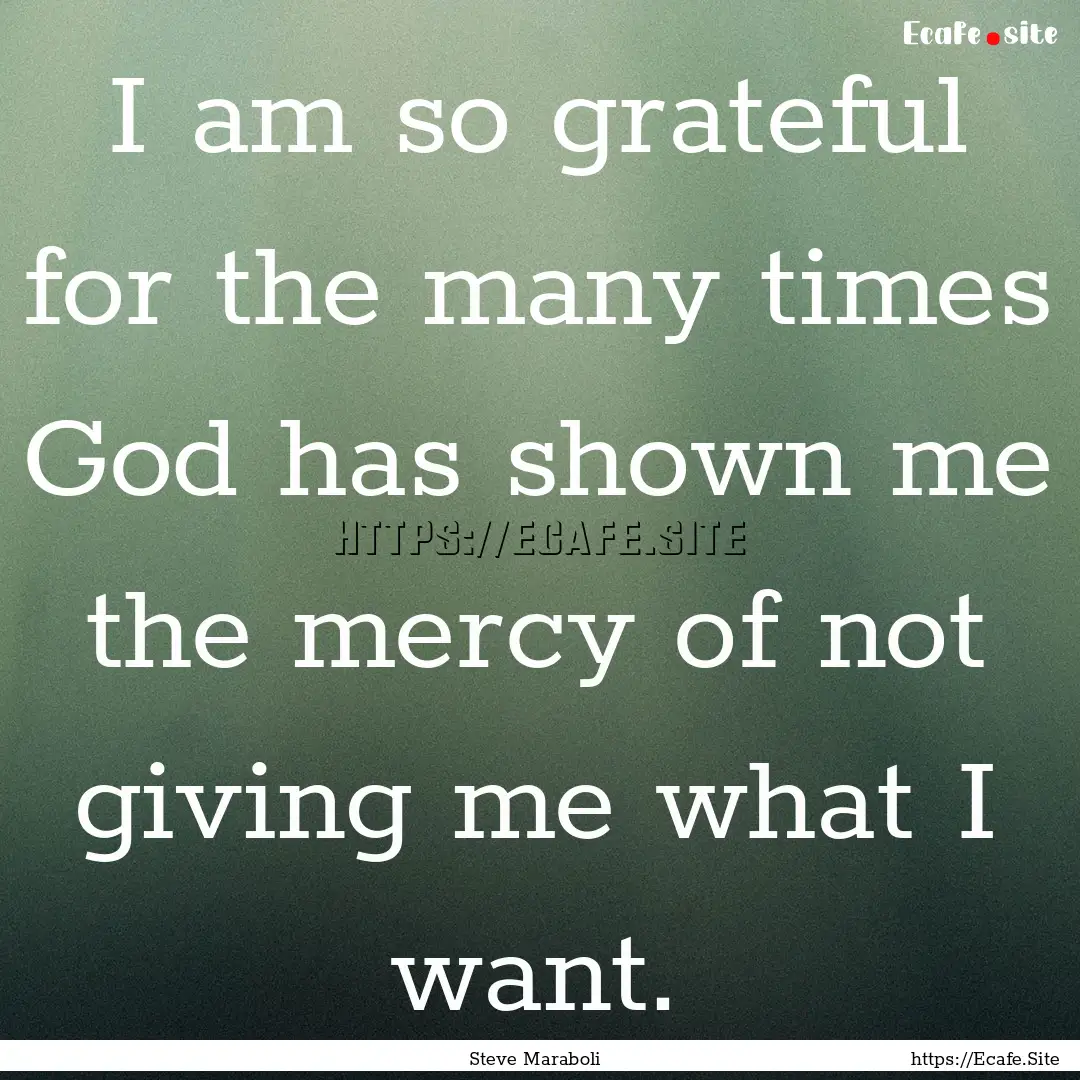 I am so grateful for the many times God has.... : Quote by Steve Maraboli