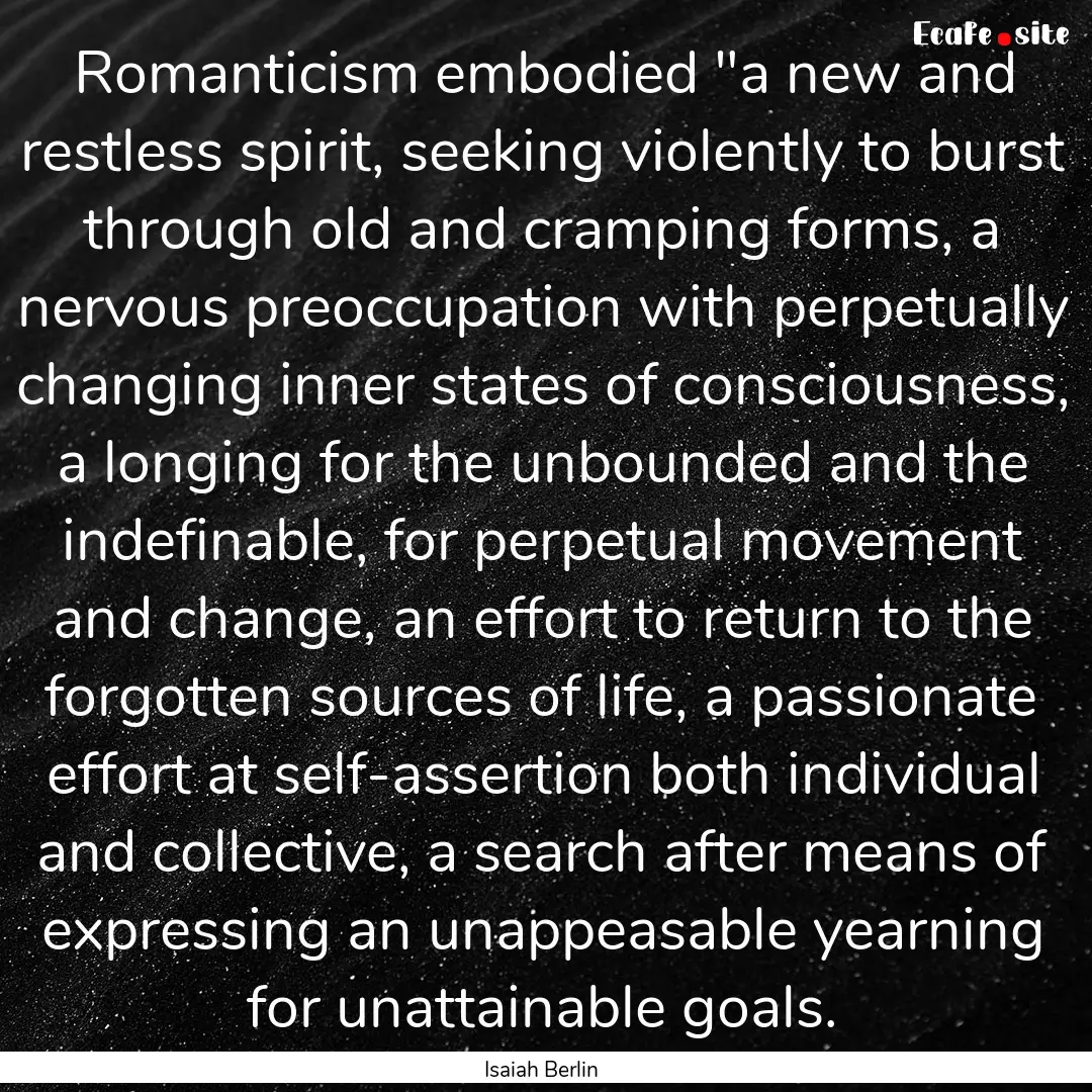 Romanticism embodied 