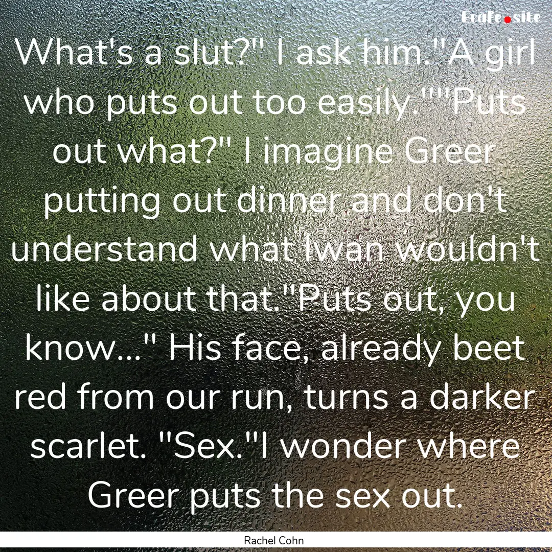 What's a slut?