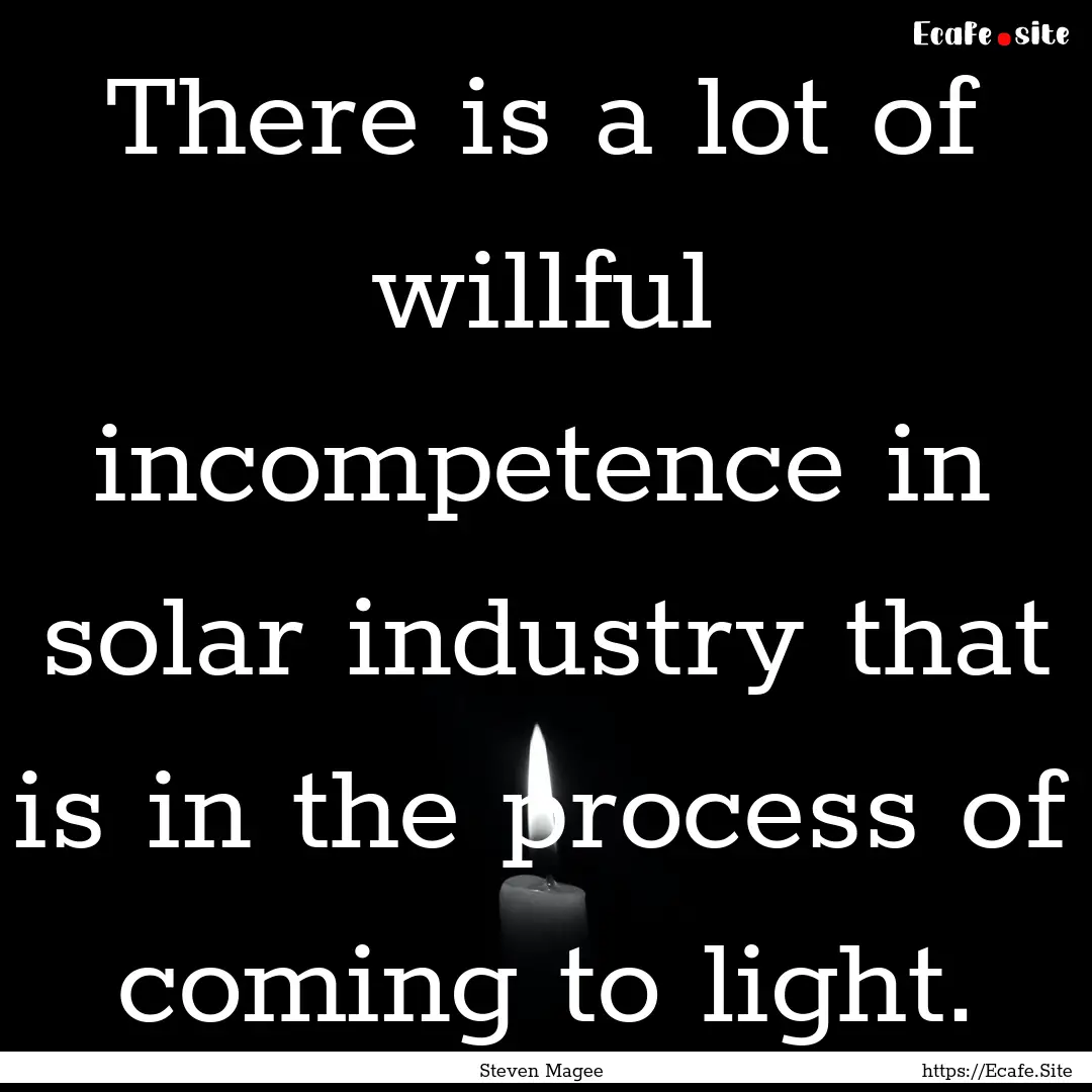 There is a lot of willful incompetence in.... : Quote by Steven Magee