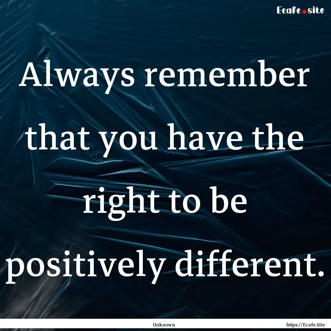 Always remember that you have the right to.... : Quote by Unknown