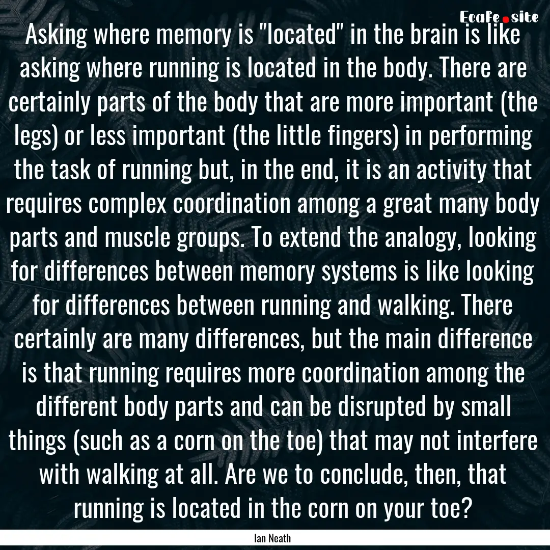 Asking where memory is 