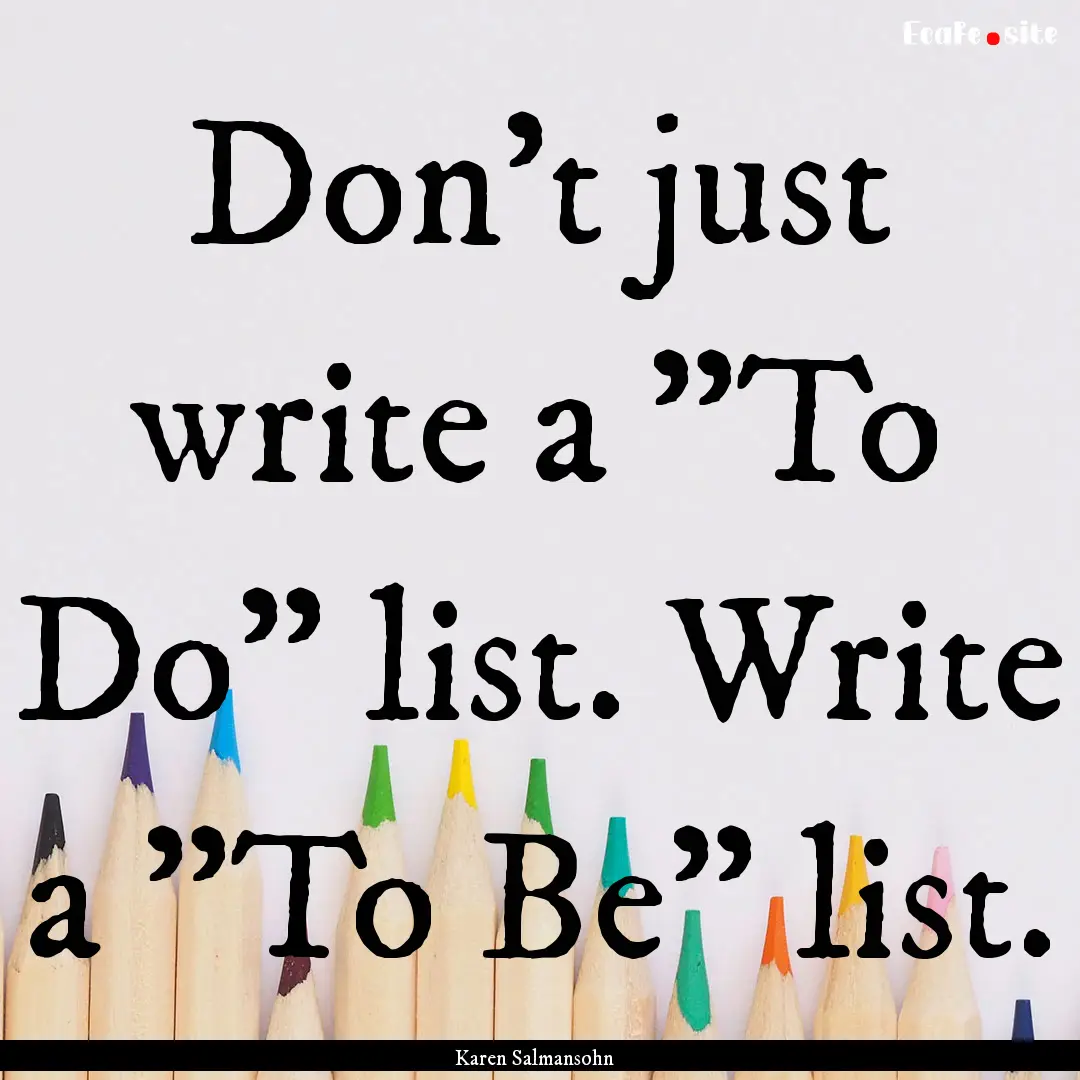 Don't just write a 