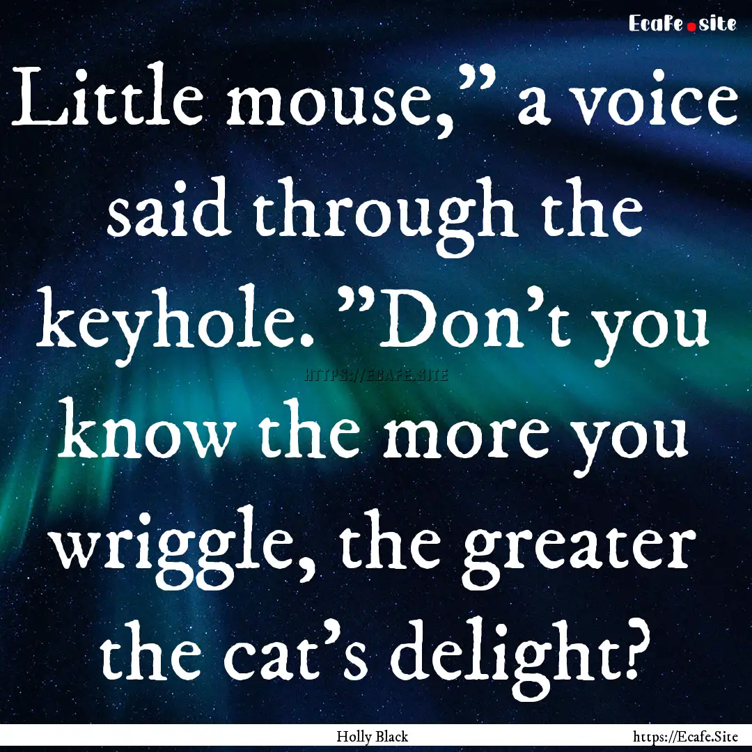 Little mouse,