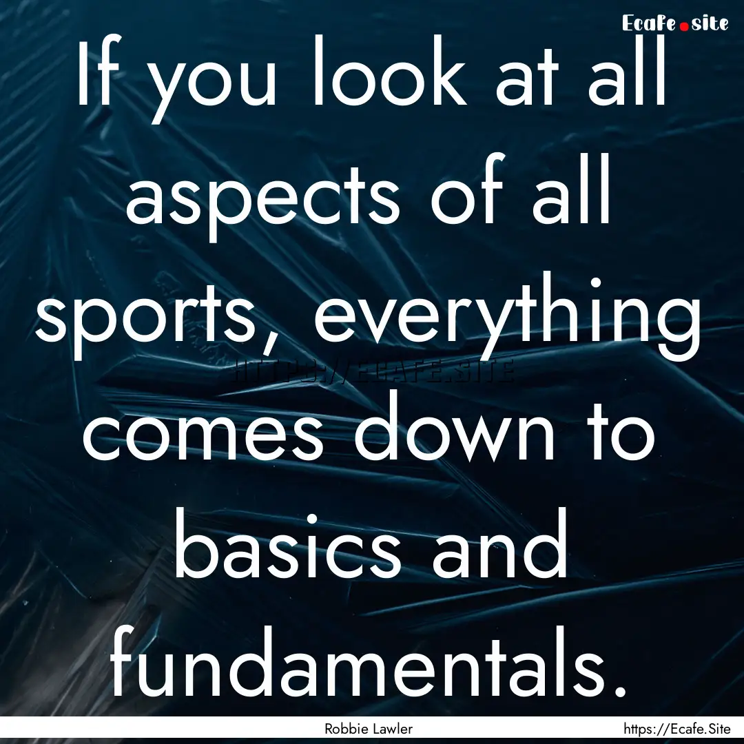 If you look at all aspects of all sports,.... : Quote by Robbie Lawler