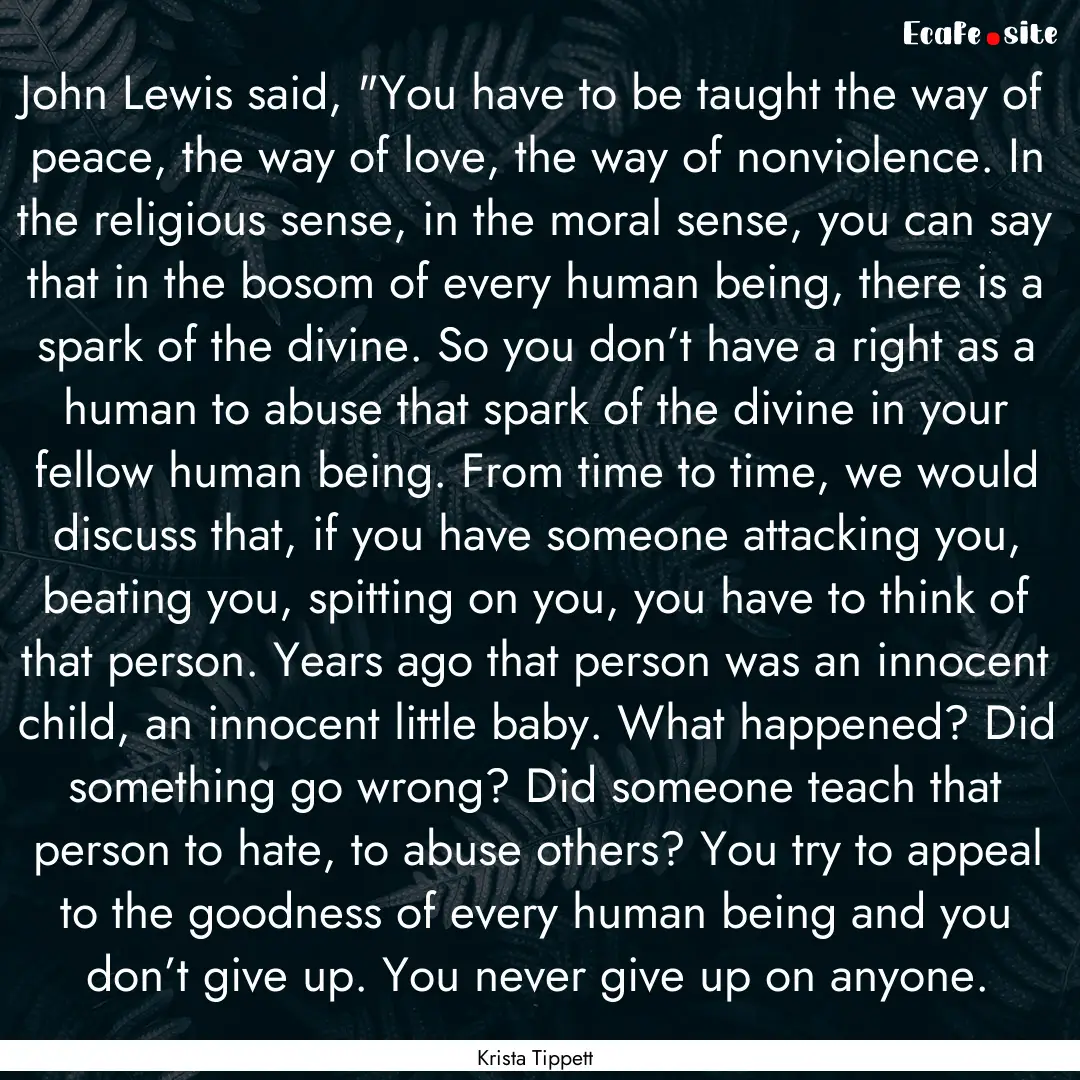 John Lewis said, 