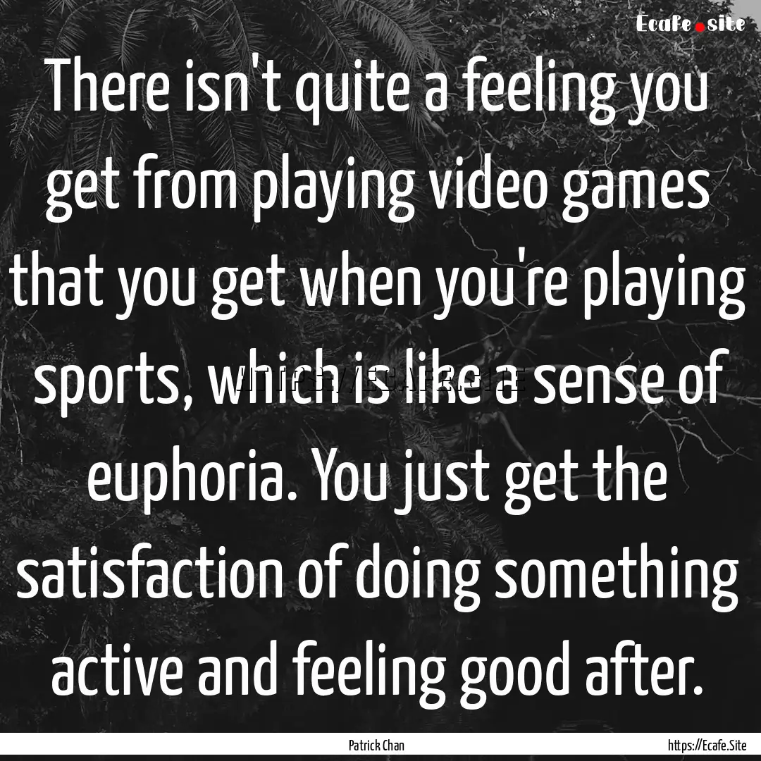 There isn't quite a feeling you get from.... : Quote by Patrick Chan