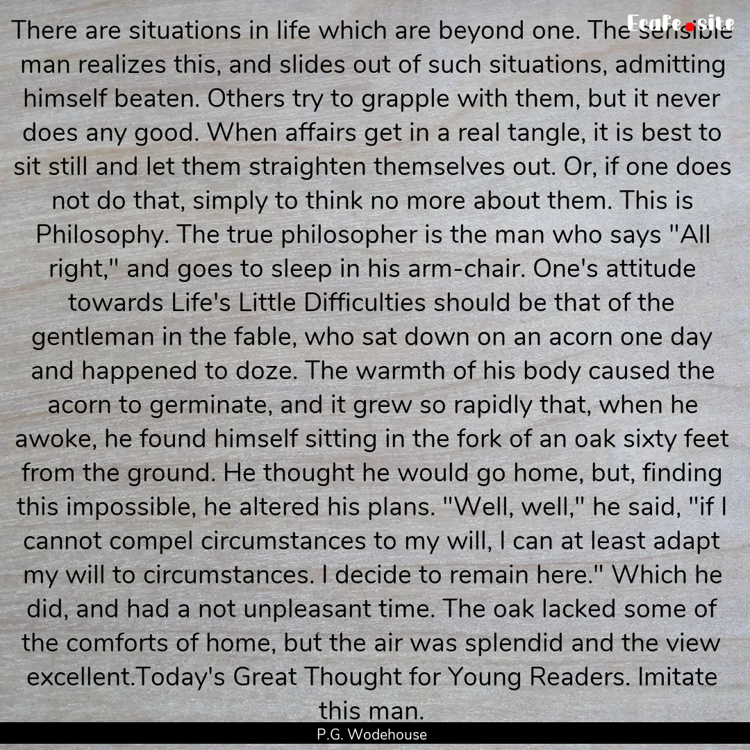 There are situations in life which are beyond.... : Quote by P.G. Wodehouse