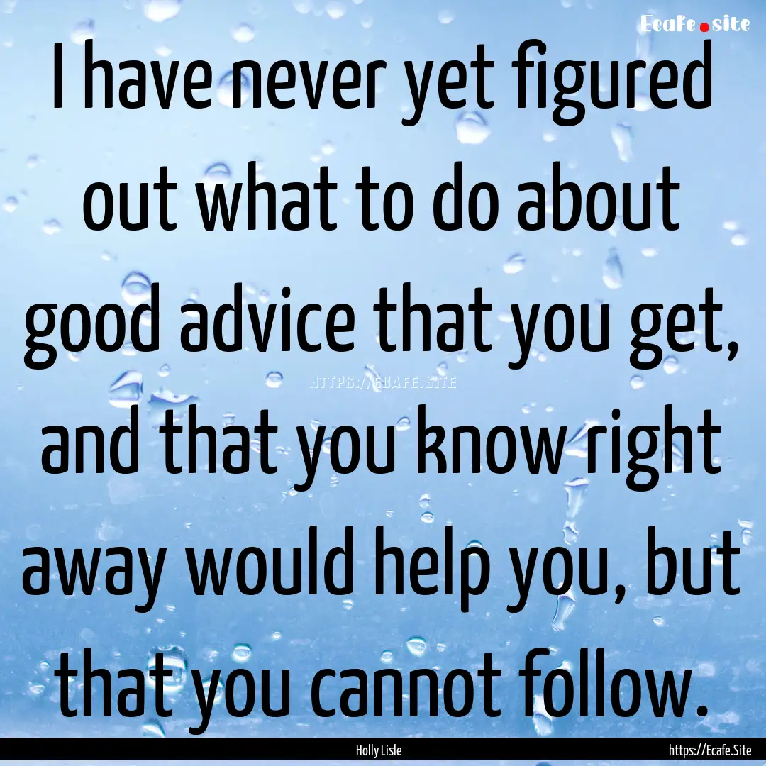 I have never yet figured out what to do about.... : Quote by Holly Lisle