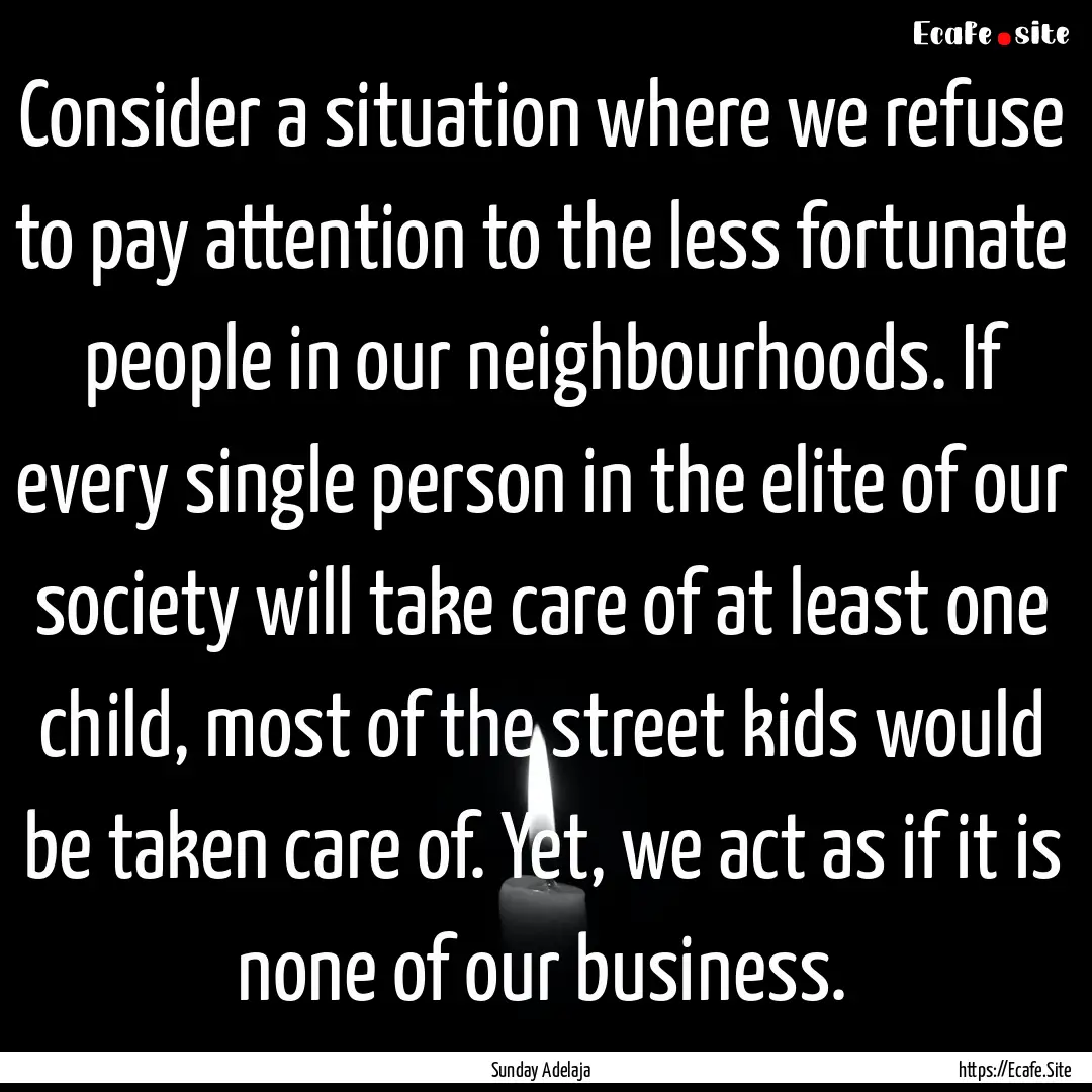 Consider a situation where we refuse to pay.... : Quote by Sunday Adelaja