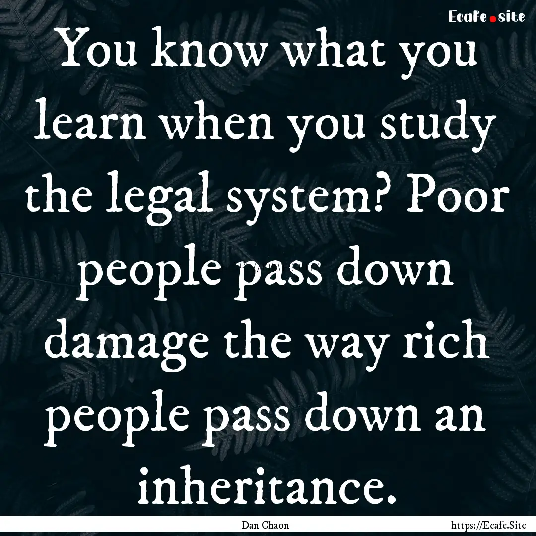 You know what you learn when you study the.... : Quote by Dan Chaon