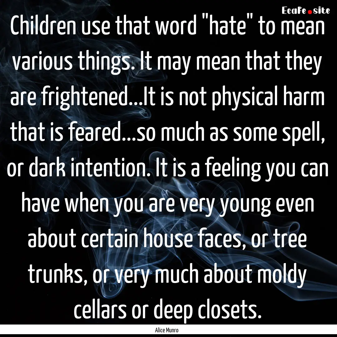 Children use that word 