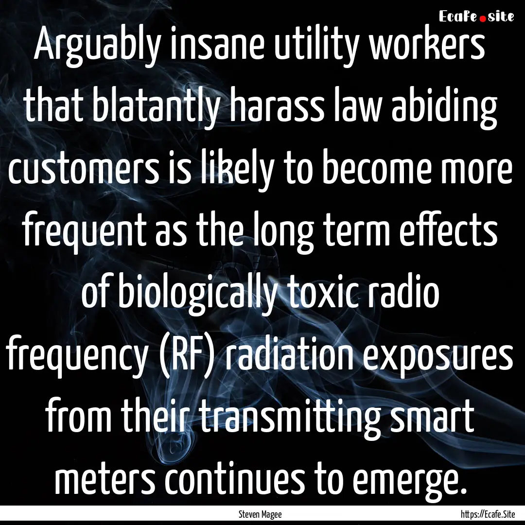 Arguably insane utility workers that blatantly.... : Quote by Steven Magee