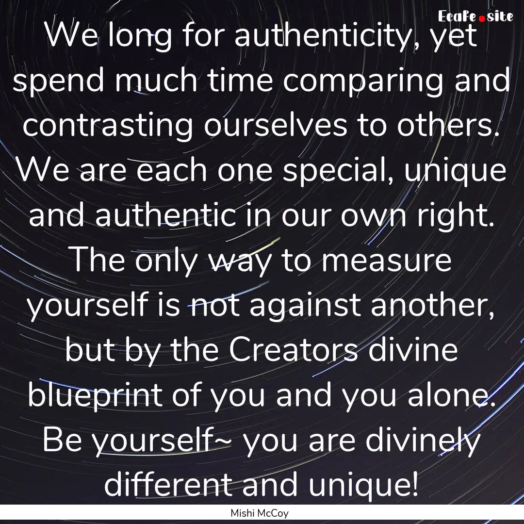 We long for authenticity, yet spend much.... : Quote by Mishi McCoy