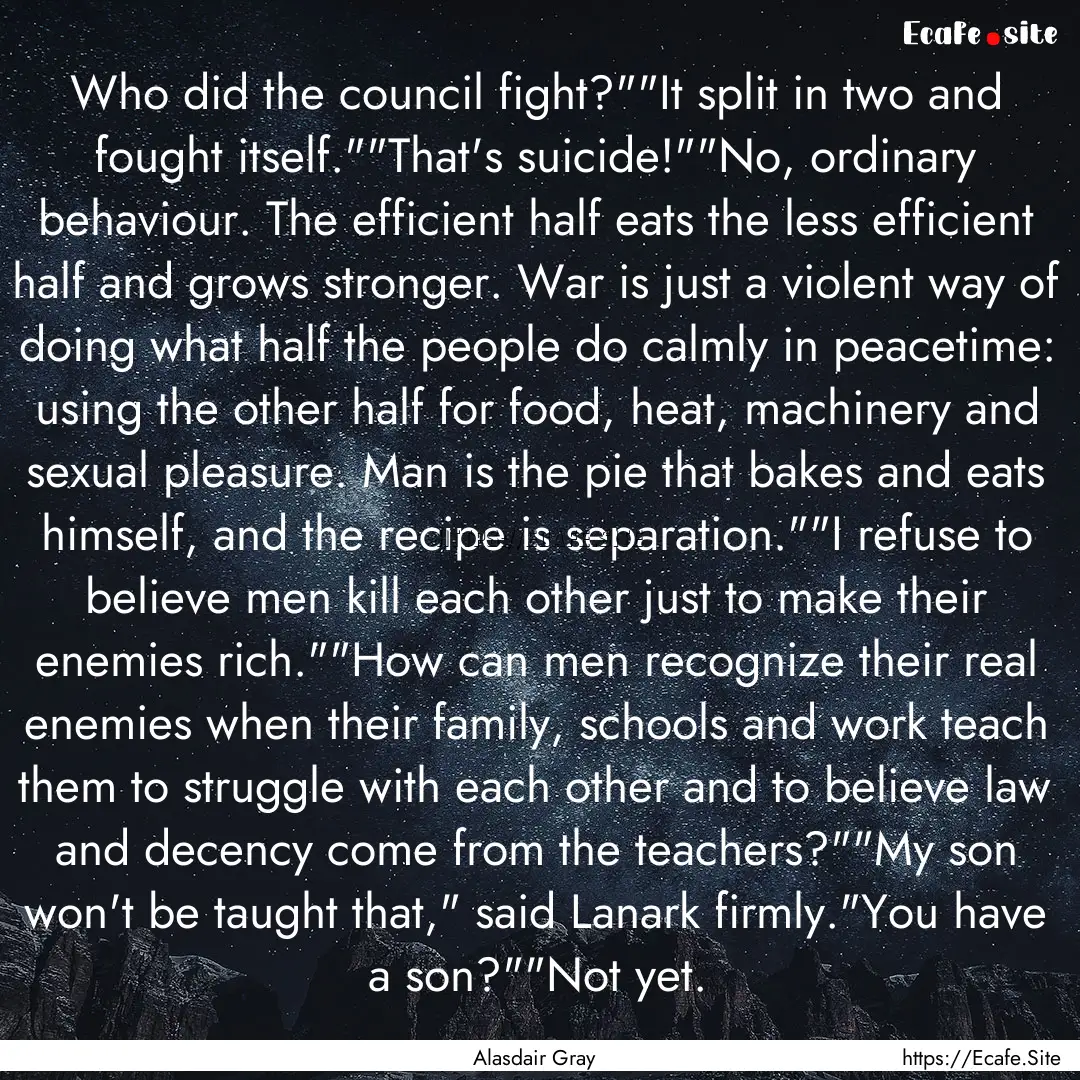 Who did the council fight?