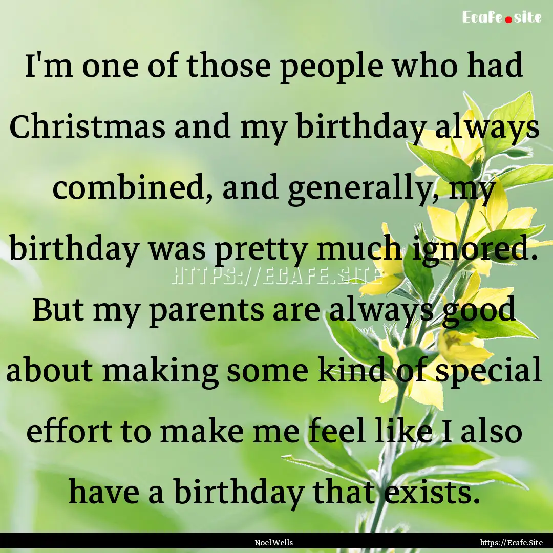 I'm one of those people who had Christmas.... : Quote by Noel Wells