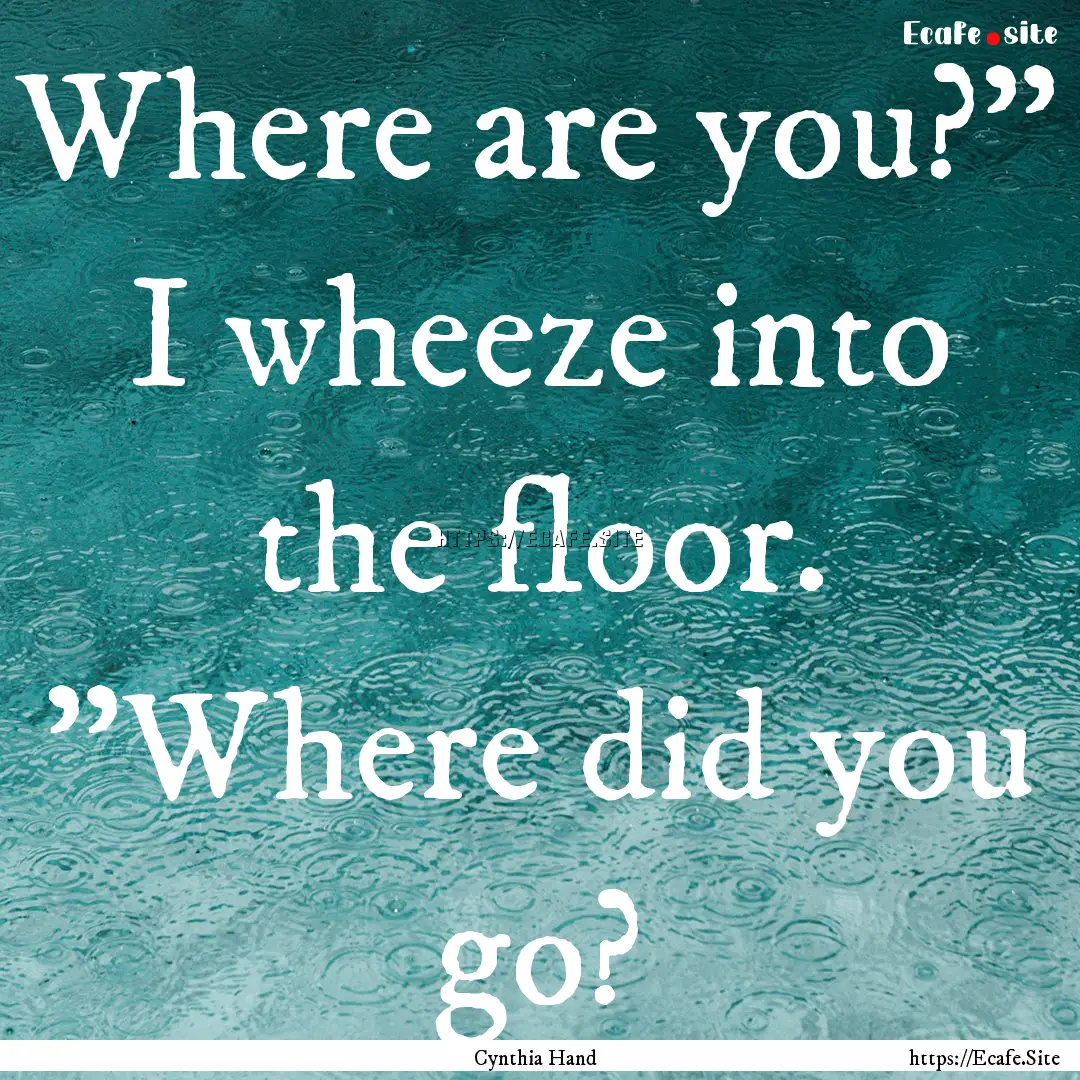 Where are you?