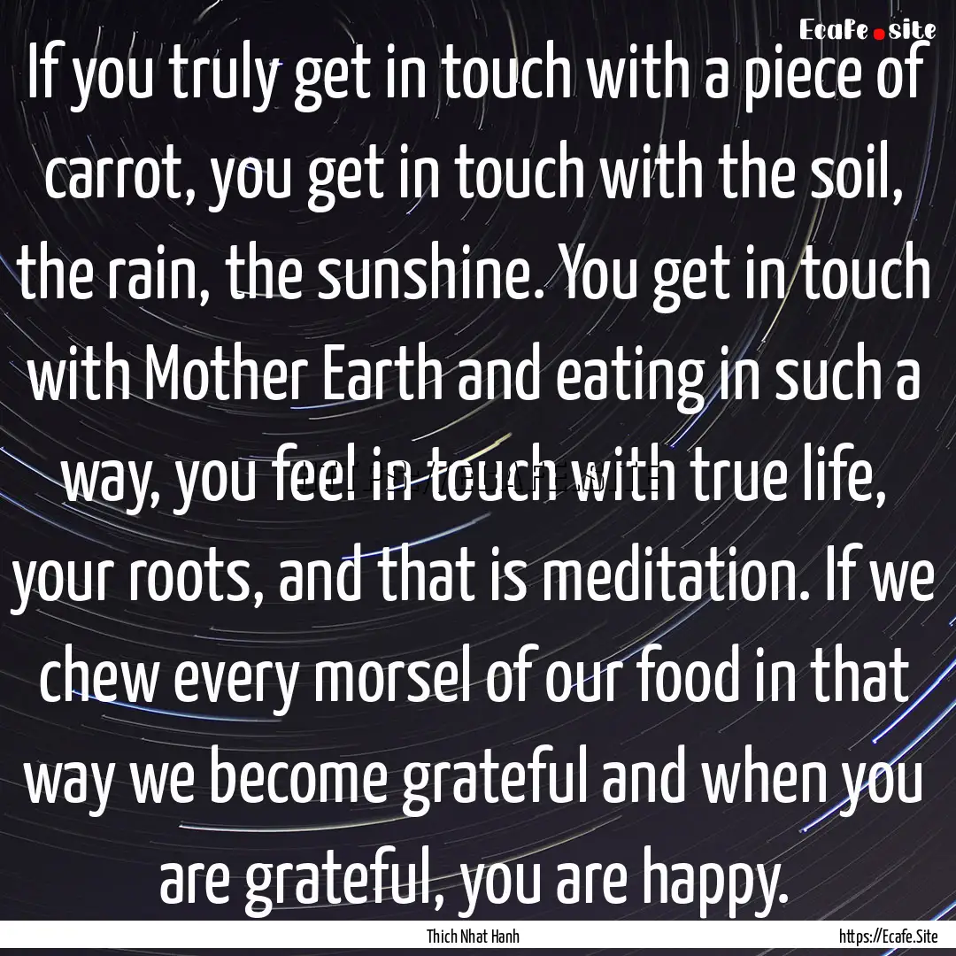 If you truly get in touch with a piece of.... : Quote by Thich Nhat Hanh