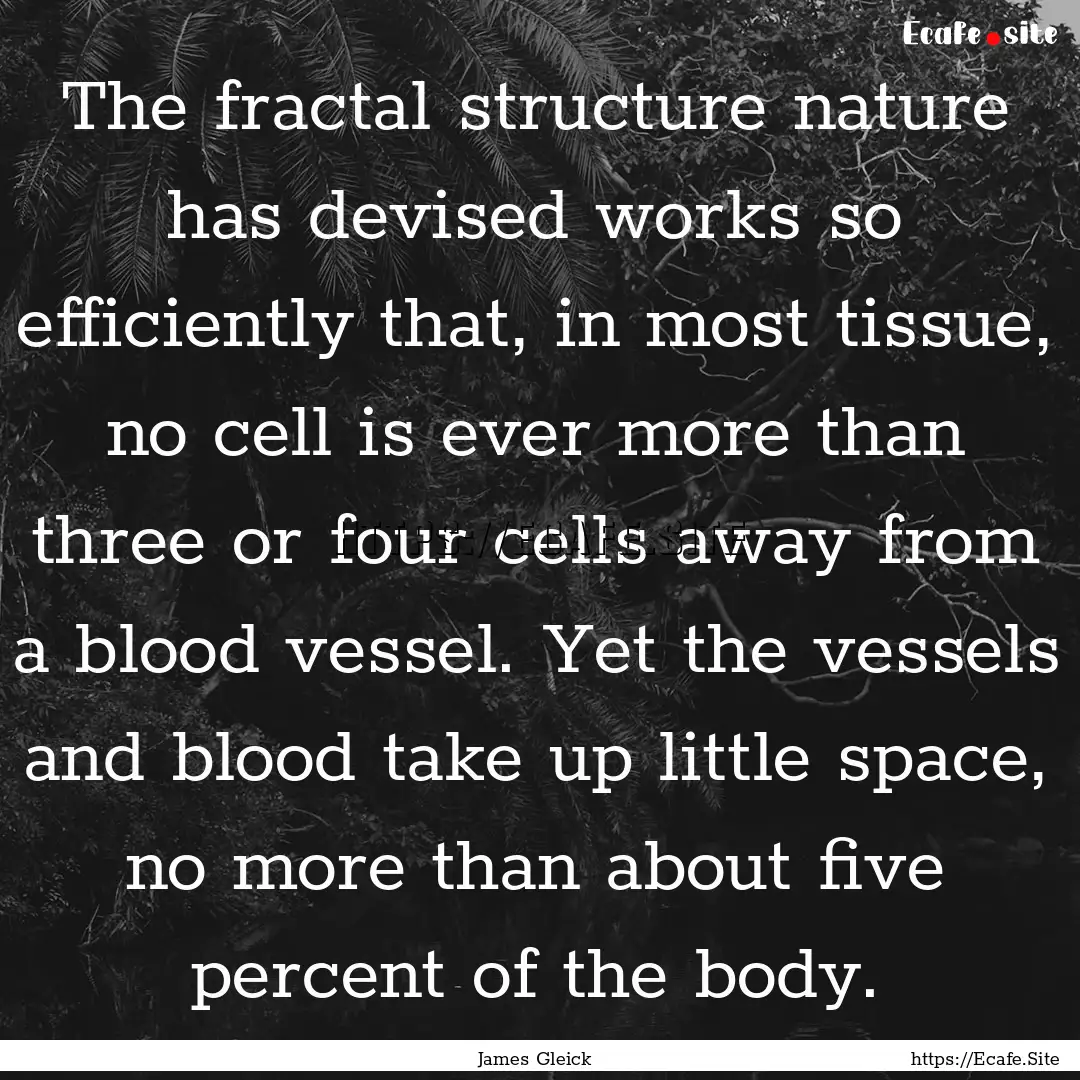 The fractal structure nature has devised.... : Quote by James Gleick