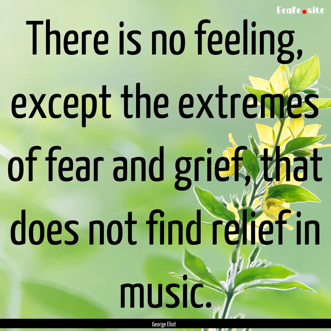 There is no feeling, except the extremes.... : Quote by George Eliot