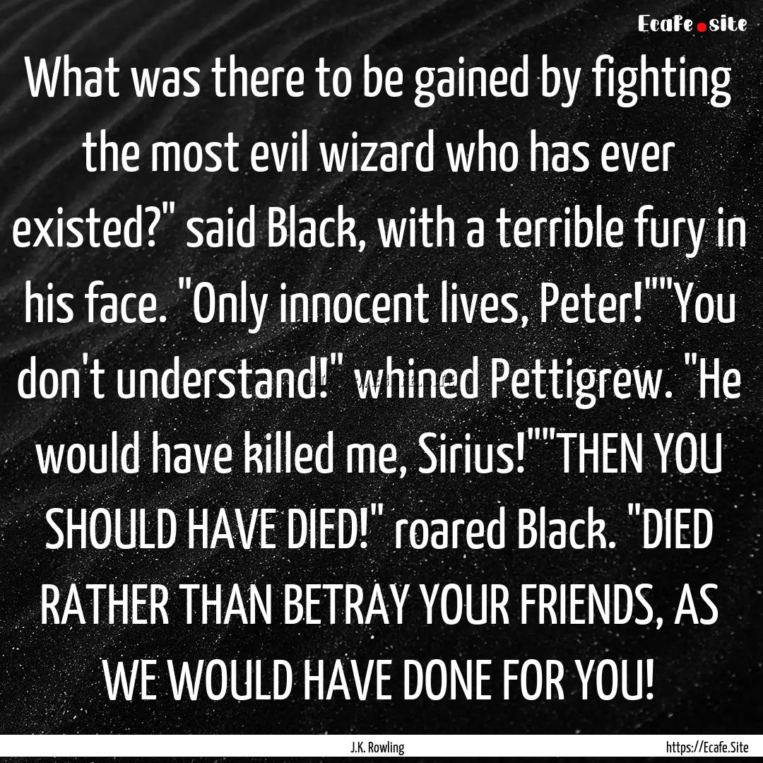 What was there to be gained by fighting the.... : Quote by J.K. Rowling