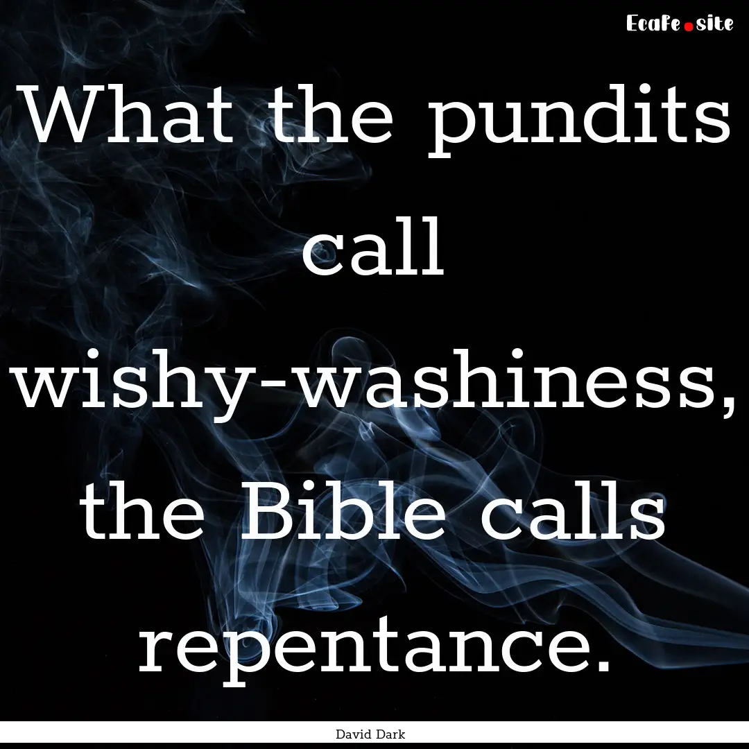 What the pundits call wishy-washiness, the.... : Quote by David Dark